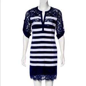 Stripe White Bcbgmaxazria Lace Dress for Sale up to 90% Off: Poshmark